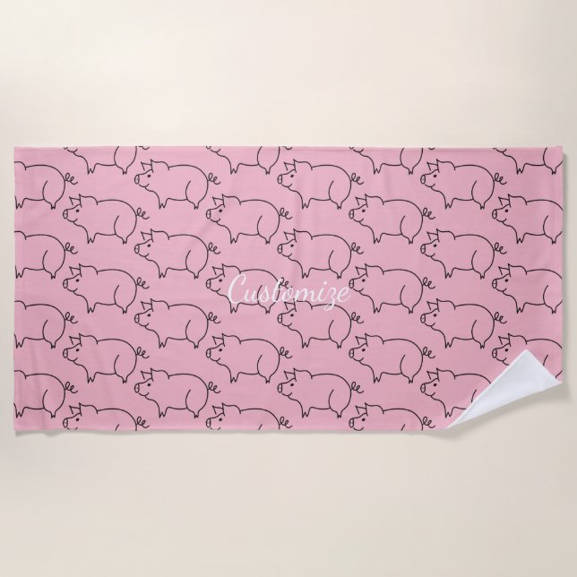 Schweinefleisch Thunder_Cove Strandtuch (Vorderseite)