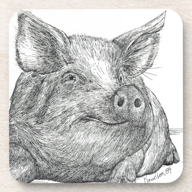 Schweinefleisch Untersetzer (Vorderseite)