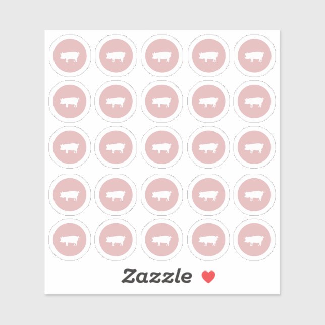 Schweinefleischaufkleber Aufkleber (Blatt)