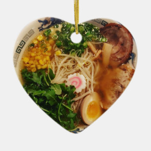 Schweinefleischramen-Nudeln Keramikornament