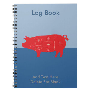 Schweinefleischstücke Chef Kocht Schwein Diagramm Notizblock