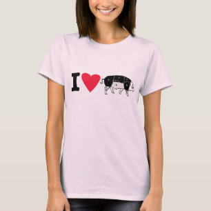 Schweinefleischt-stück des Herzens I T-Shirt