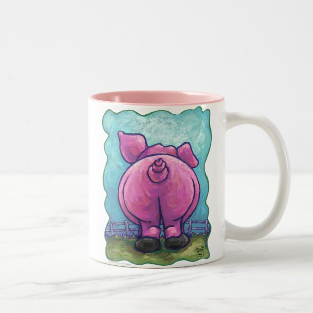 Schweinegengeschenke und -zubehör zweifarbige tasse (Rechts)