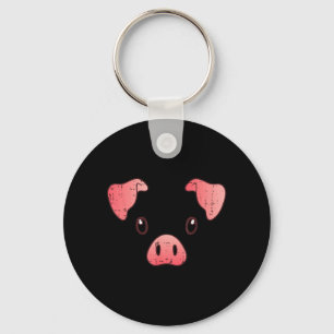 Schweinegesicht-Kostüm Süßes Ferkel Halloween-Tier Schlüsselanhänger