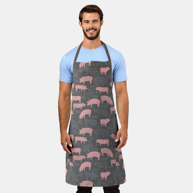 Schweinegrill Schürze (Getragen)