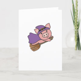 Schweinehalter Hexenkind Hexen Kostüm Feiertagskarte