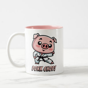 Schweinekanne! Niedlicher Cartoon Pig Pub Zweifarbige Tasse