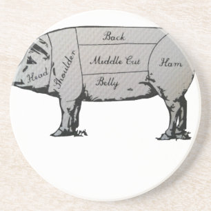 Schweinekarte Getränkeuntersetzer