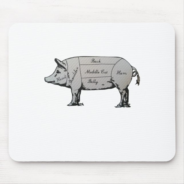 Schweinekarte Mousepad (Vorne)