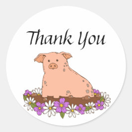 Schweinekleber oder Etikett Runder Aufkleber