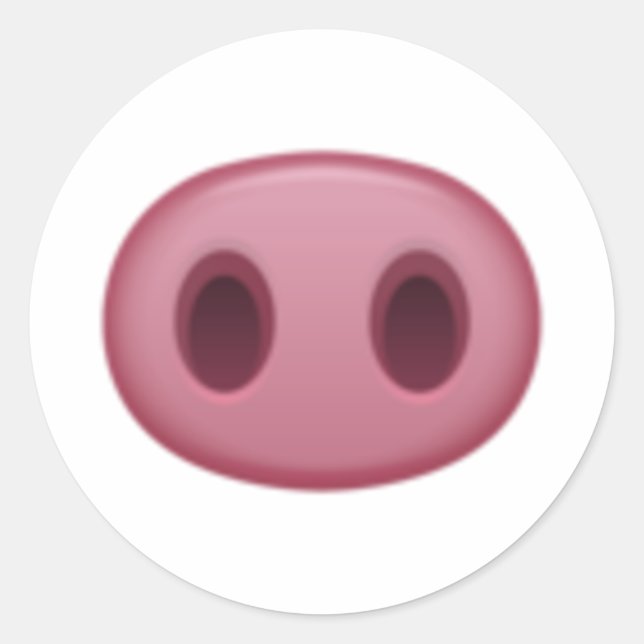 Schweineknie - Emoji Runder Aufkleber (Vorderseite)