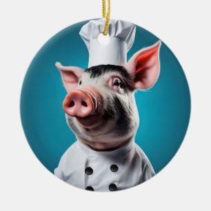 Schweinekoch Keramik Ornament