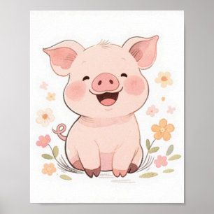 Schweinekopfer lächeln poster