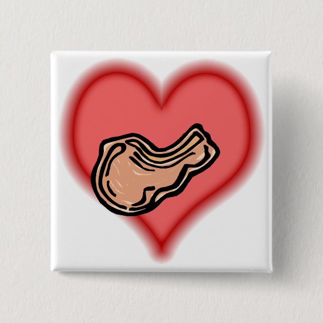 Schweinekotelett Button (Vorderseite)