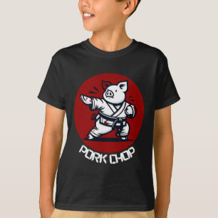 Schweinekotelett Karate Schwein Lustiger Wortwitz T-Shirt