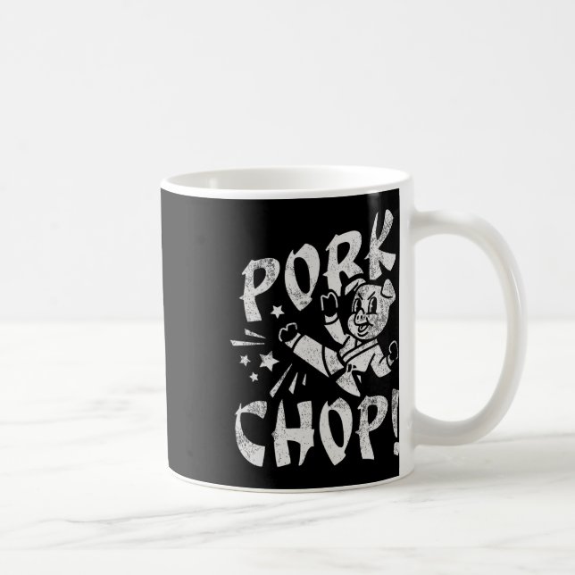 Schweinekotelett Sarcatic Karate Schwein  Kaffeetasse (Rechts)