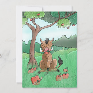 Schweinekotelett und ihre Äpfel Dankeskarte