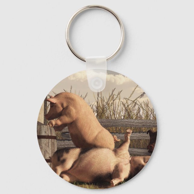 Schweineküken Schlüsselanhänger (Vorderseite)