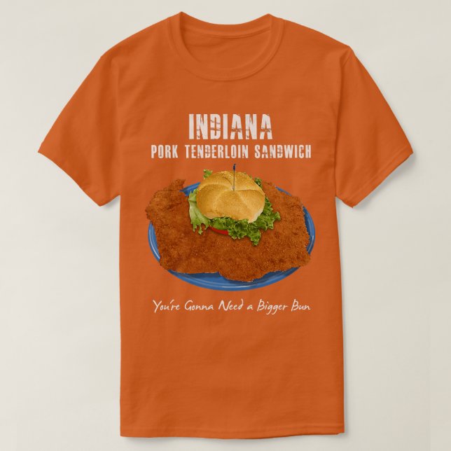Schweinelende Sandwich Deep Fried Cutlet Hamburger T-Shirt (Design vorne)