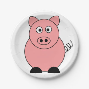 Schweinepapierplatte Pappteller