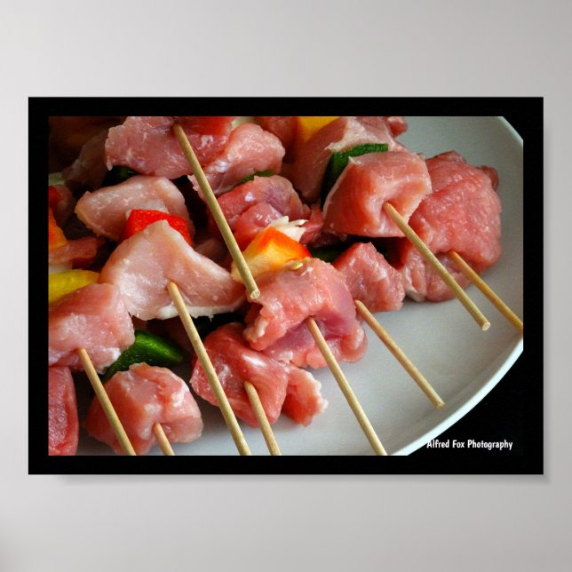 Schweinepfeffer-Spieße Poster (Vorne)
