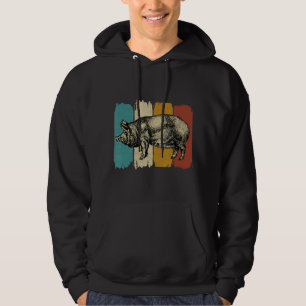 Schweinesauge Retro Vintag für Schweine Liebhaber Hoodie