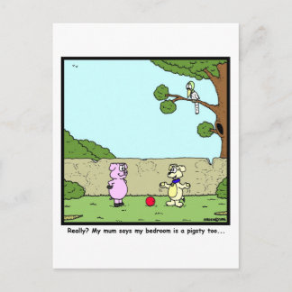 Schweinestall Postkarte