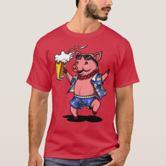 Schweinewein trinkt Lover Funny Farm Schweinefleis T-Shirt