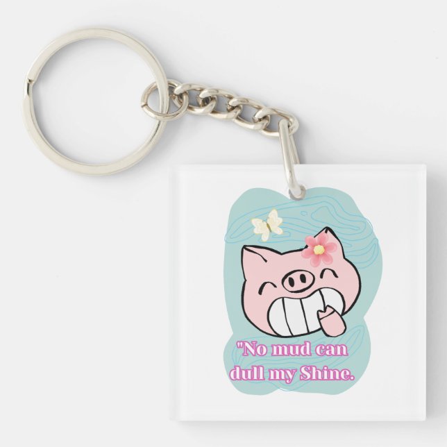 Schweinezitat  schlüsselanhänger (Vorderseite)