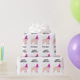 Schweinezucht - Tiere beim Geburtstag Geschenkpapier