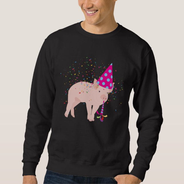 Schweinezucht - Tiere mit Party Sweatshirt (Vorderseite)