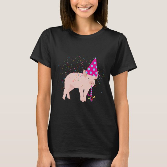 Schweinezucht - Tiere mit Party T-Shirt (Vorderseite)