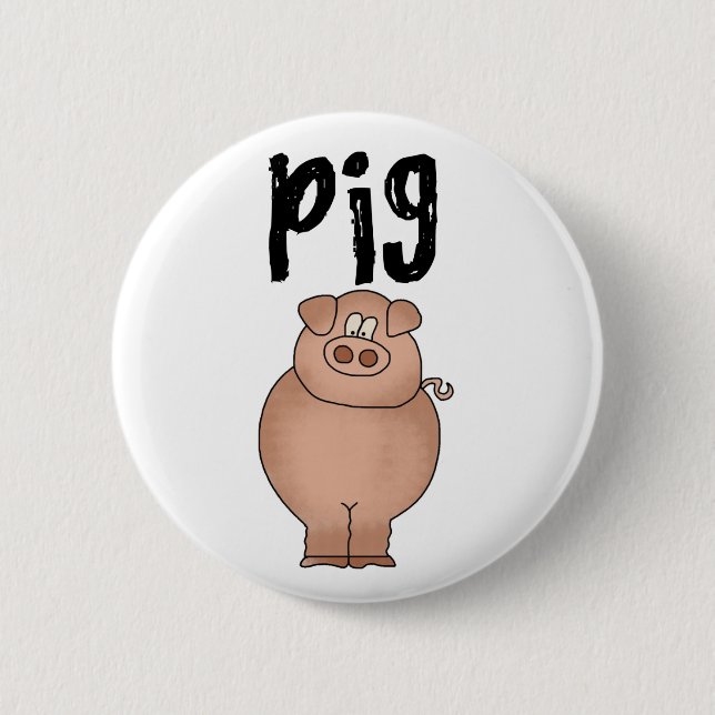 Schweinezuchtbetrieb-Tier Button (Vorderseite)
