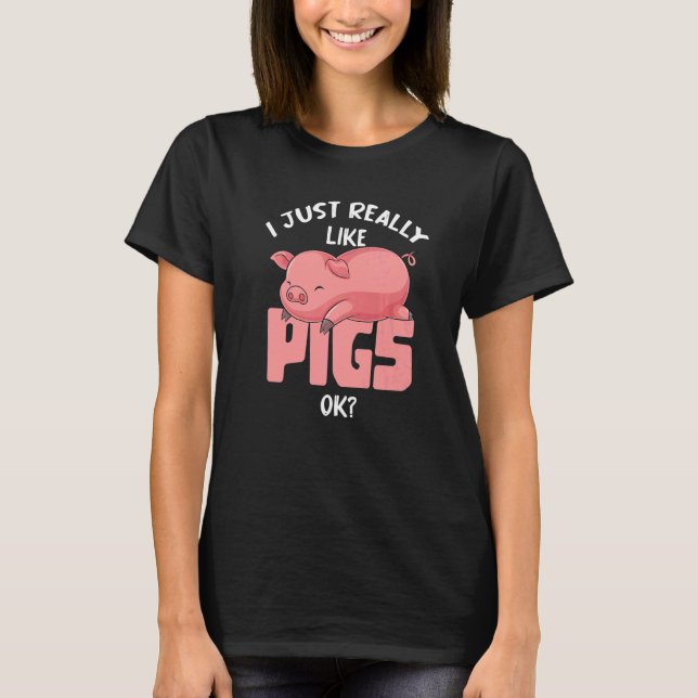 Schweinezuchtbetrieb Tierischer Bauer Schweineflei T-Shirt (Vorderseite)