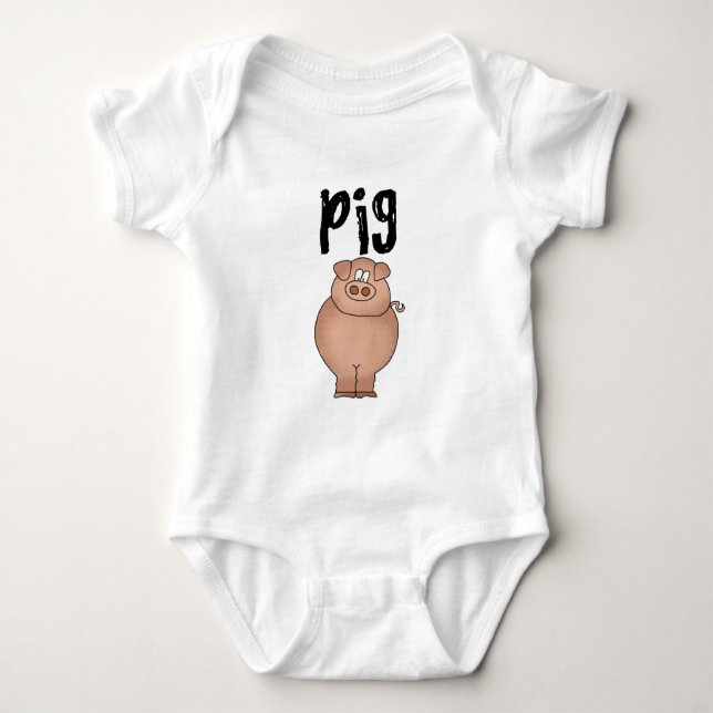 Schweinezuchtbetrieb-Tiert-shirts und Geschenke Baby Strampler (Vorderseite)