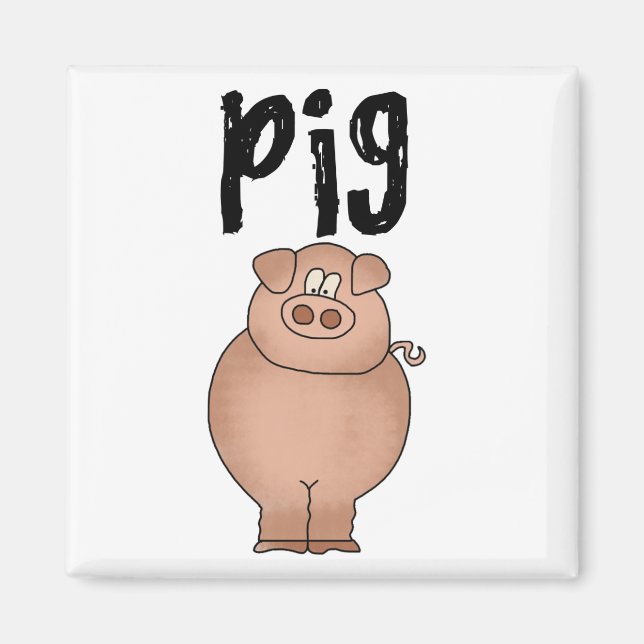 Schweinezuchtbetrieb-Tiert-shirts und Geschenke Magnet (Vorne)