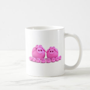 Schweinfamilie Kaffeetasse