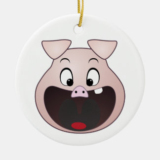 Schweinkopf Keramikornament