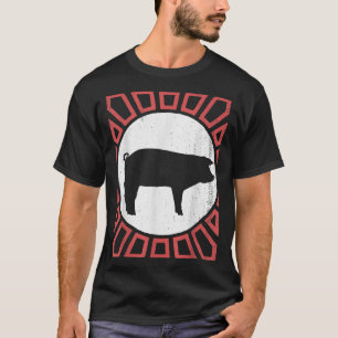 Schweinliebhaber Vintage Retro Style Tier 4577 T-Shirt