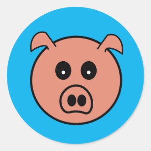 SCHWEINPLATTE RUNDER AUFKLEBER