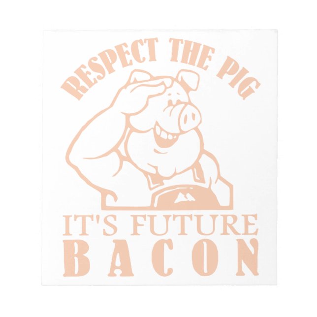 SCHWEINWERT AUF BACON-Notizblock Notizblock (Vorderseite)