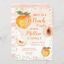 Schweiß als Pfirsich macht 3 Geburtstag