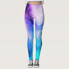 Schweiß ist fett weinblau und lila motivierend leggings