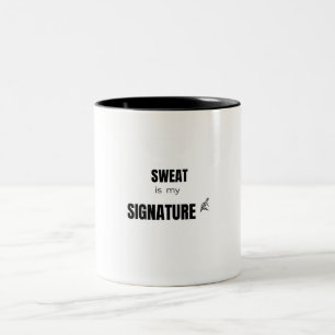 Schweiß ist meine Signatur Powerlifting-Gym-Motiva Zweifarbige Tasse