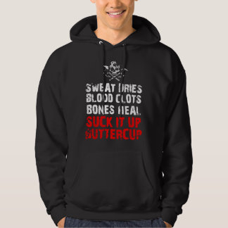 Schweiß trocknet Blut verklumpt Knochen heilen rei Hoodie