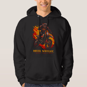 Schweiß und Gänge Schmutzradfahrer motocross Hoodie