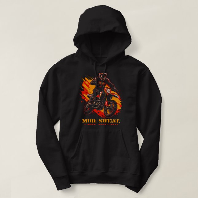 Schweiß und Gänge Schmutzradfahrer motocross Hoodie (Design vorne)