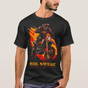 Schweiß und Gänge Schmutzradfahrer motocross T-Shirt