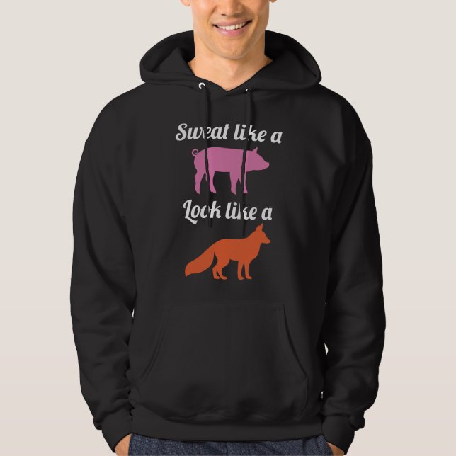 Schweiß wie ein Schwein Hoodie (Vorderseite)