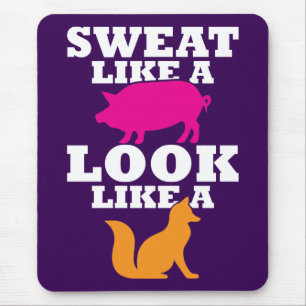Schweiß wie ein Schwein sieht aus wie ein Fuchs - Mousepad